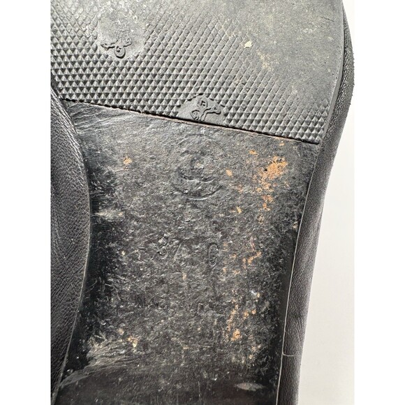 Chanel Ballet Flats Bi-Color Black & White w/ Bow Accent CC Logo Sz EU 37 7 - Picture 13 of 14